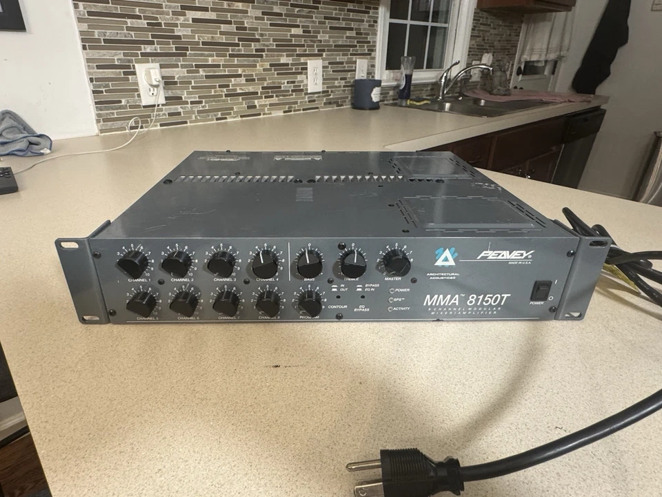 Peavey Architechtural Acoustics Model MMA 8150T 8 Channel Modular Mixeramplifier - Image 3 of 4
