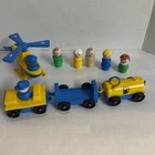 Fisher-Price Little People Vintage Airport Helicopter and Little People Lot