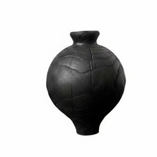 Handmade Black Walnut Vase, Large Belly, Artistic Home Display