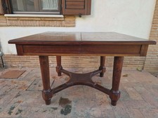 ANTICO TAVOLO CAMPANO, ALLUNGABILE, IN CILIEGIO