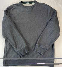 G.H. Bass  Co. Mens Gray Crewneck Sweatshirt Size M Cotton Blend Pullover