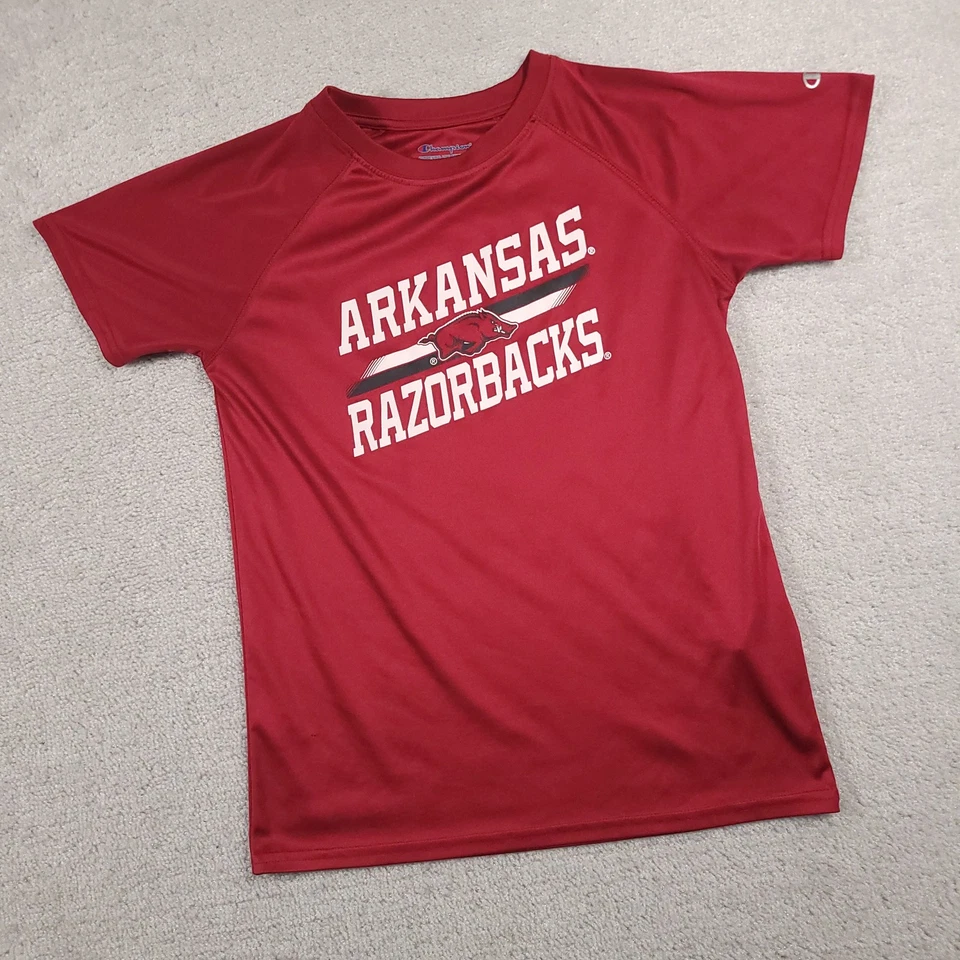 Camiseta Arkansas Razorbacks Juvenil Grande Roja NCAA Baloncesto Poliéster Campeón Camiseta Foto 2 de 4