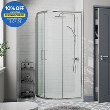 1000 x 800mm Left Hand Offset Quadrant Shower Enclosure Framed 8mm Safety Glass