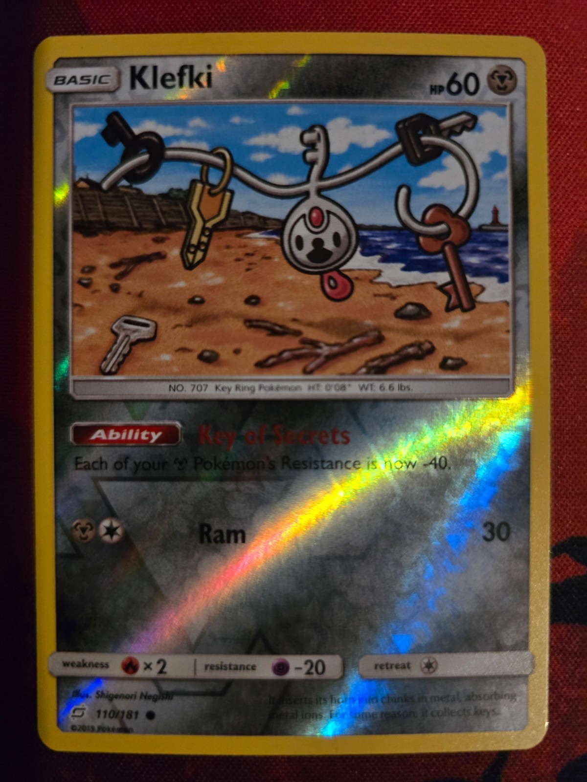 Klefki 110/181 Common Team Up Pokemon Reverse Holo NM
