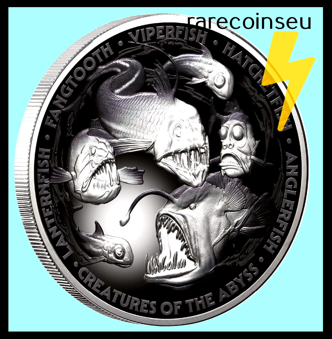 10 Dollar Creatures of the Abyss - Deep Sea Niue Island 5 oz Silver Proof 2024