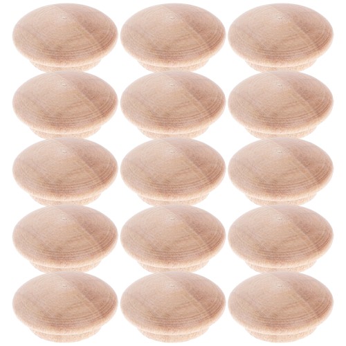 25 PCS Button Wood Plugs Wooden Screw Hole Plugs for Furniture Stair - Picture 6 of 12