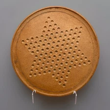 Hand made Chinese Checkers Terra Cotta  Game/ Marble display Board, signed