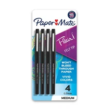 Paper Mate Flair Felt Pens Medium Point Black Ink 84344