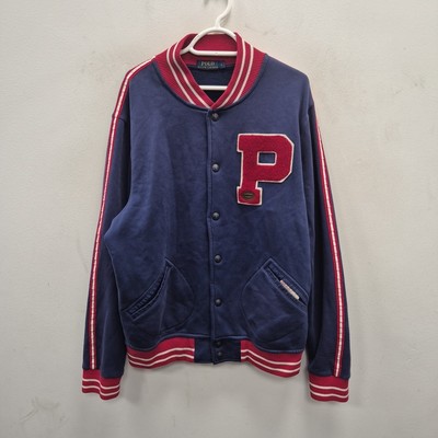 Polo Ralph Lauren Herren Letter Varsity Football Navy Jacke New York Größe Large