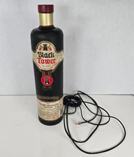 Vintage Novelty 1983 Black Tower Wine Bottle Landline Phone.