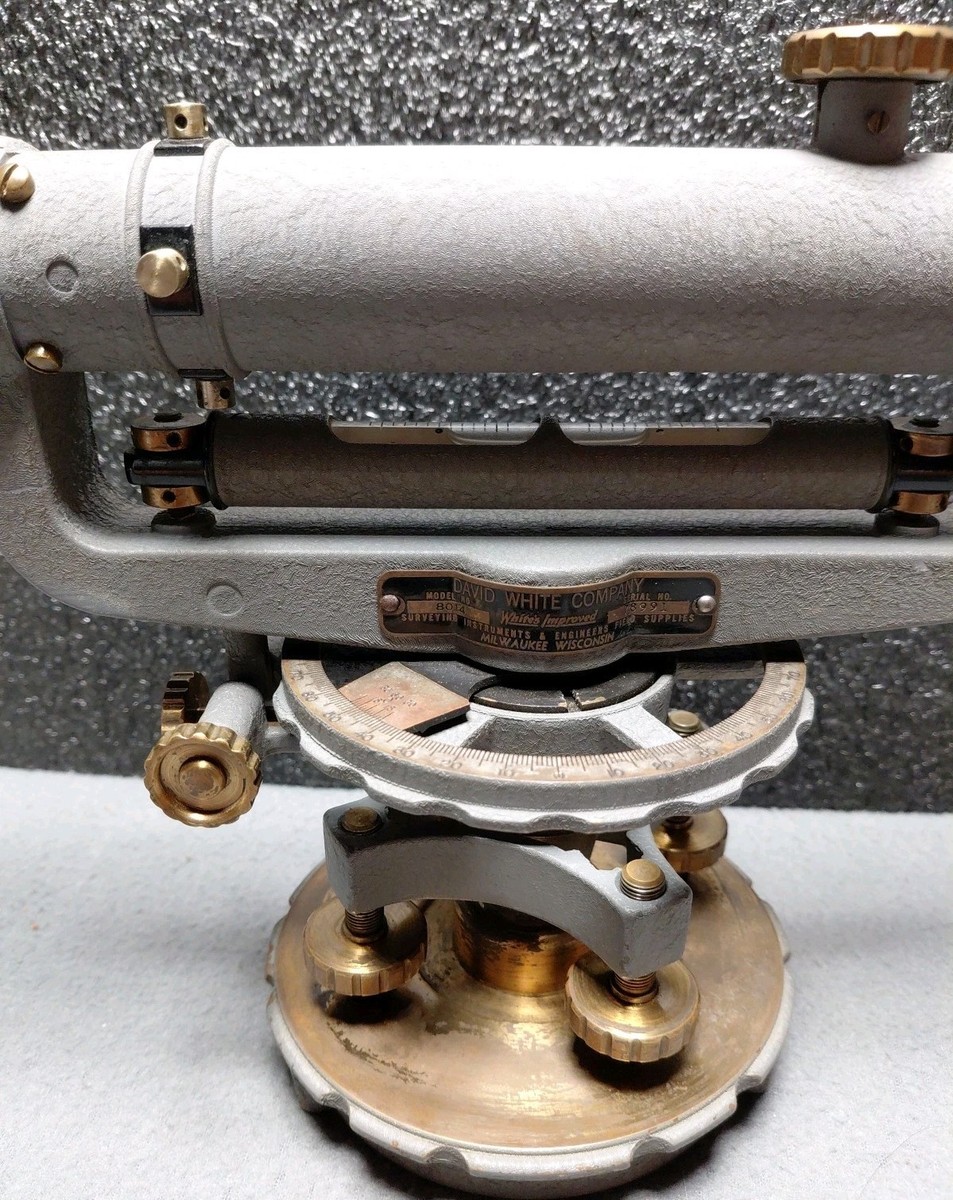 Vintage DAVID WHITE CO Transit Level Surveying Equipment