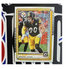 2025 Panini Donruss Optic White Sparkle T.J. Watt Steelers #100 NFL Card
