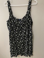 Old Navy womens large summer dress floral dark academia cottagecore new with tag