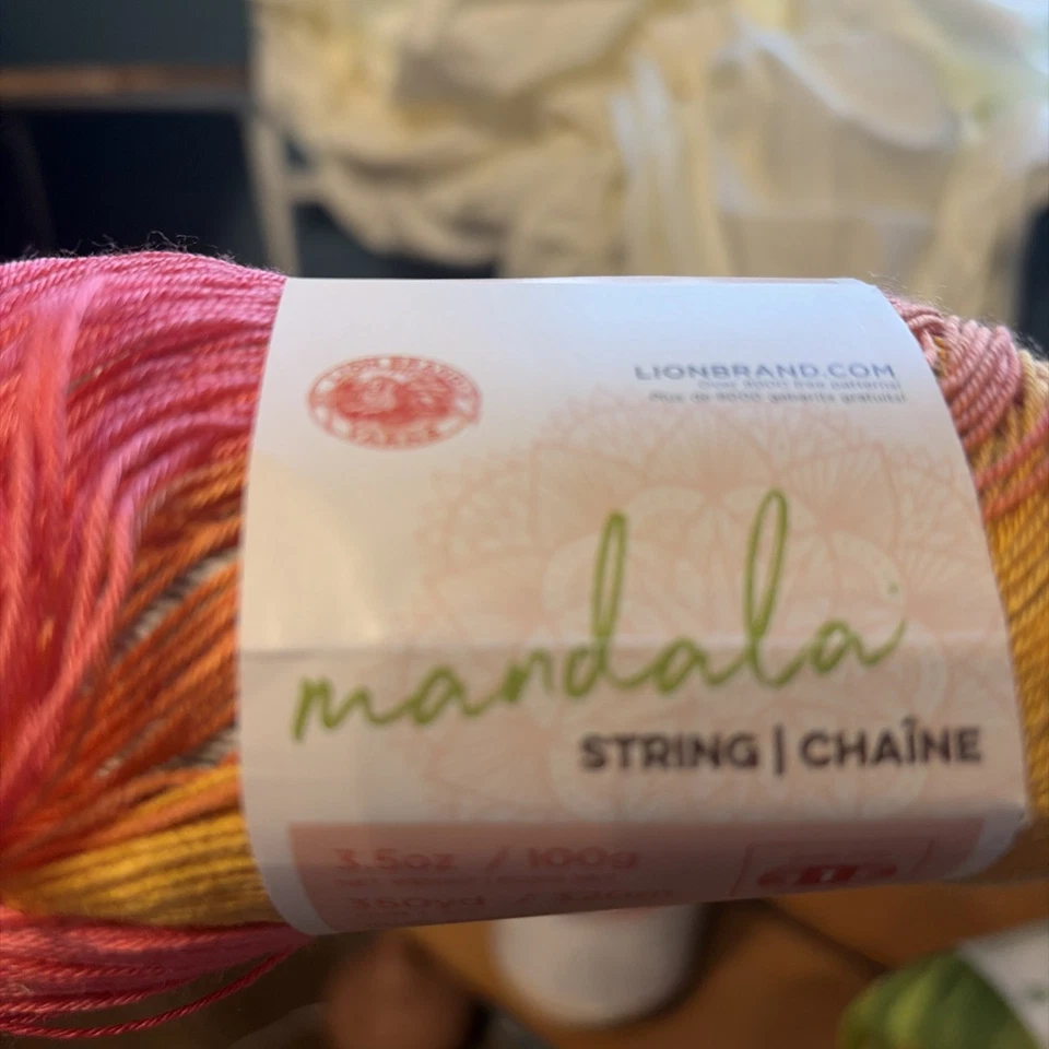 NUEVO CON ETIQUETAS 2 madejas marca león mandala cuerda hilo acústico y ritmos Foto 2 de 4
