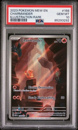 Charmander Sv: Scarlet & Violet 151 Illustration Rare Holo 168/165 PSA 10