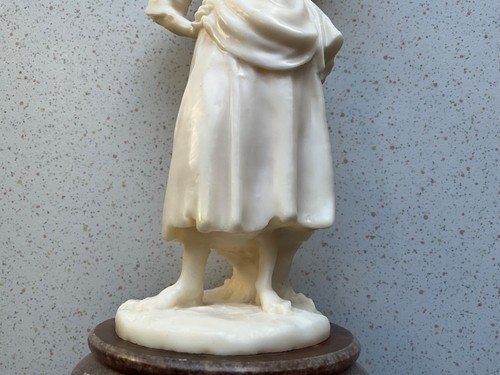 Vintage Italian Alabaster Marble Young Girl Lady Figurine Artesania Hnos Garbayo - Picture 13 of 24