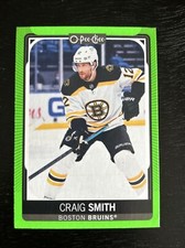 21-22 O-Pee-Chee Hockey Craig Smith Neon Green Parallel /50 -Boston Bruins