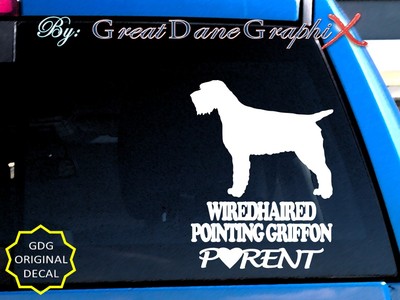 Wirehaired Pointing Griffon PARENT(S) - Vinyl Decal Sticker / Color Choice