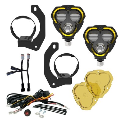 KC HiLiTES FLEX ERA 3 Fog LED Light Pods 2-Light Kit Jeep JK/JL/JT Steel Bumpers