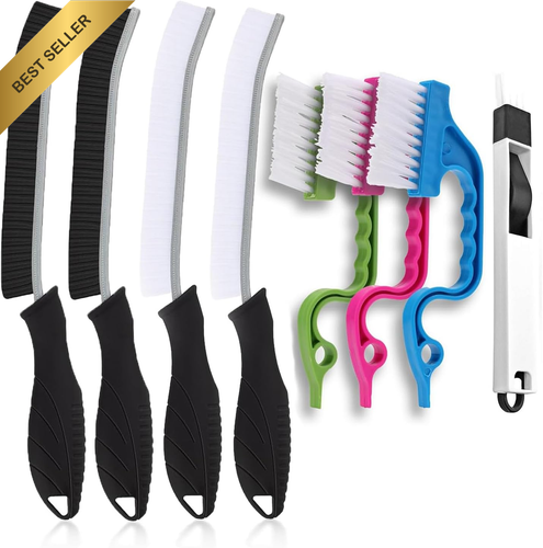 8PCS Crevice Cleaning Brush Set, Hard Bristle Grout, Toilet, Gap Cleaner - Picture 12 of 12