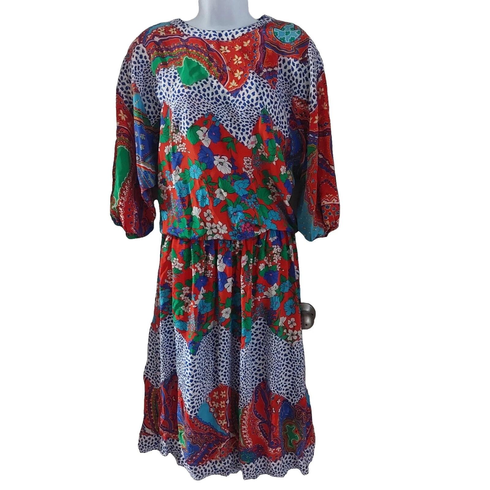 Diane Freis Vestidos VINTAGE 100% Seda 1980s para Mujer