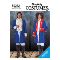 Simplicity 9252 Unisex Historische KostüMe Schnittmuster GrößEn 34-42 & 4-52