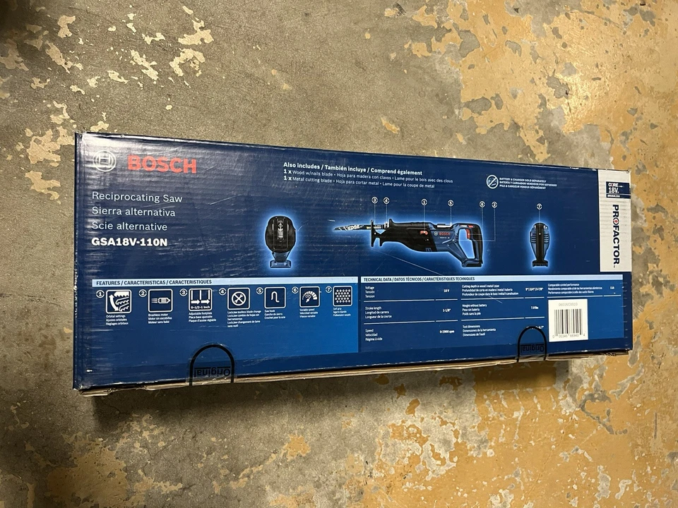 BRAND NEW BOSCH 18V PROFACTOR Reciprocating Saw (Tool Only) Model #GSA18V-110N - Image 2 of 4