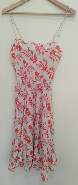Little Lady From Made In Australia Cotton Orange Floral Shift Dress Size S