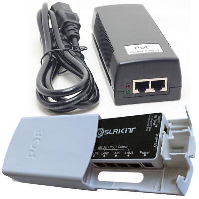 PoE++ 60w Outdoor Expansion Kit 802.3BT 5-Port PoE Passthrough Switch + Injector