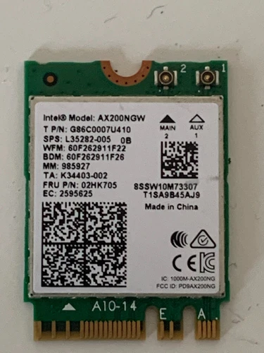Dual Band Intel AX200 NGW Wireless WiFi WLAN