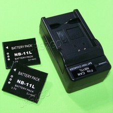 High Quality 2x 680mAh Battery Travel AC Charger for Canon PowerShot IXUS 320 HS