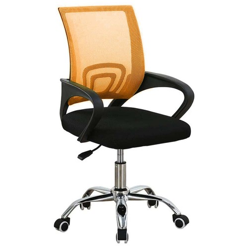 Poltrona Sedia Presidenziale da Ufficio Direzionale Girevole Traspirante  Arancio | eBay