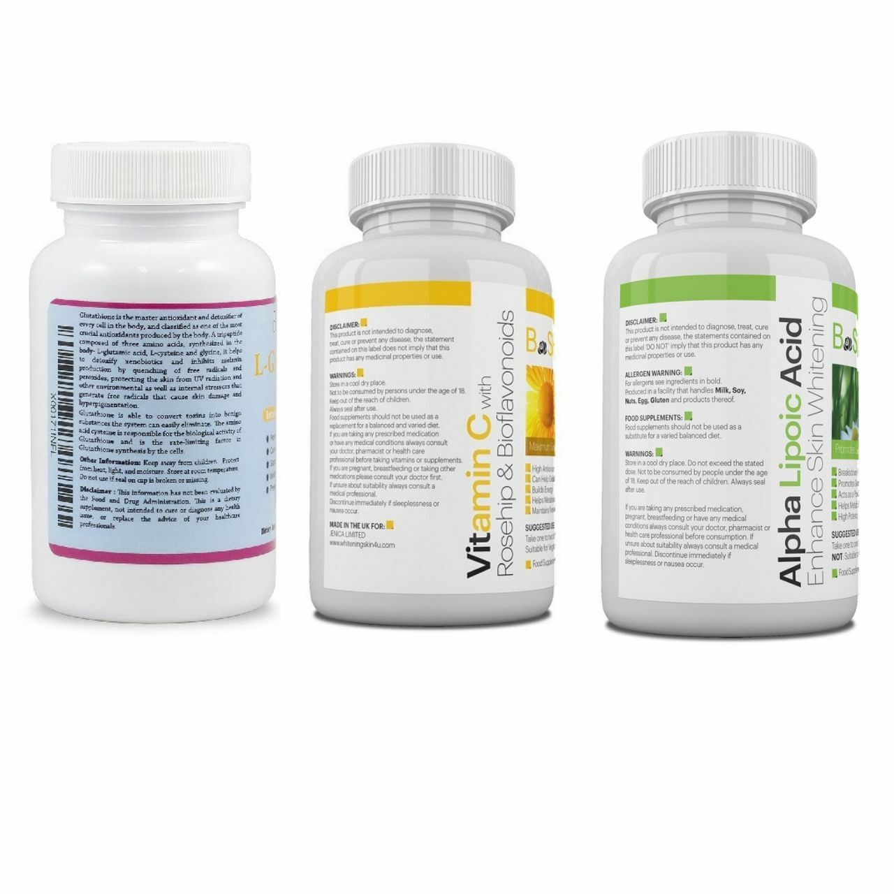 Buy BeShiny Glutathione Vitamin C 1000mg Alpha Lipoic Acid Skin