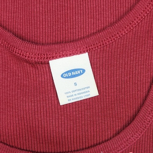 Old Navy Ribbed Tank Women Sz S Vintage Slim Textured Paisley Boho Vacation Y2K - Picture 13 of 14