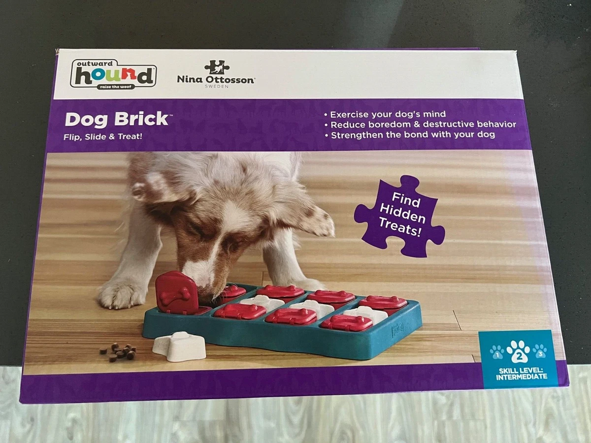 Outward Hound Nina Ottosson Dog Brick Interactive Treat Puzzle Dog Toy,  Intermediate