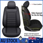 PU Leather Car 2P Front Bucket Seat Cushion Cover Non-slip Waterproof For Holden