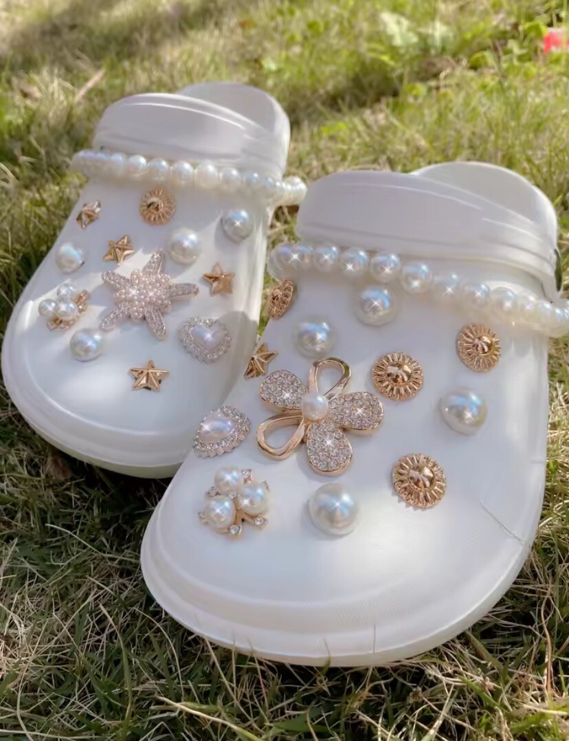 25Pcs Star, Flower Pattern PVC Shoes Cute Charms Decor For Croc And Jibbitz Gift