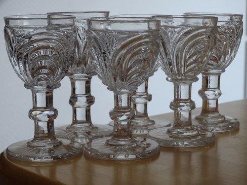 6 LIKÖRGLÄSER AUS BACCARAT KRISTALL ST LOUIS Ht 9,5 cm 19 EME 1840 - Bild 1 von 12
