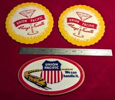 UNION PACIFIC RR Vinyl Sticker  2 Bar Car Coasters