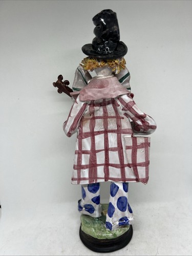 Rare 1950s 60s Perconte Sciacca Italy Handmade Ceramic CLOWN Troubadour Statue - Picture 2 of 6