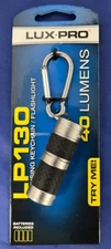 Lux-Pro LP130 Focusing KeyChain/Flashlight Silver 40 Lumens Brand New