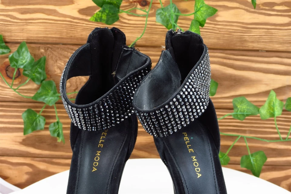 Pelle Moda Women Sz 7.5 M Black Stiletto Leather Shoes - Image 3 of 4