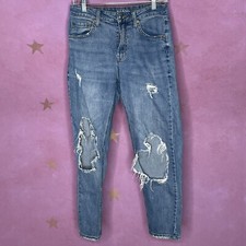 WILD FABLE Jeans Womens Size 2 High Rise Mom Jeans Blue Denim Distressed Ripped