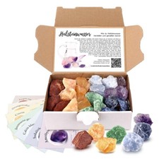 Wassersteine Geschenkset – Chakra-Mischung AA - Qualität Edelsteine | Rohsteine