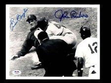 Ernie Broglio John Roseboro PSA DNA Signed 8x10 Photo Autograph