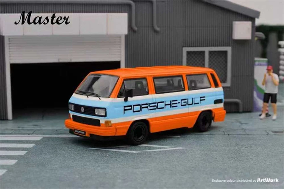 1:64 Master VW T3 Multivan 1985 Van Porsche B32 Gulf Diecast Juguetes Coche Modelo Regalo Foto 4 de 4