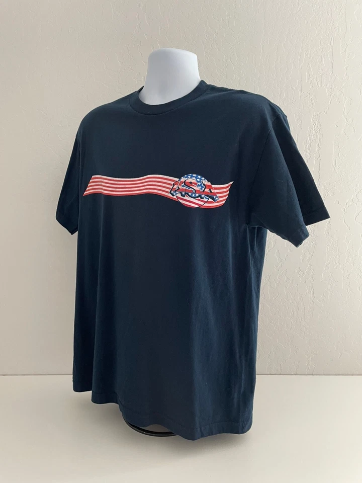 Camiseta De Colección Años 90 Canyon River Azul Para Hombres Talla L Azul Manga Corta Cuello Redondo EE. UU. Foto 3 de 4