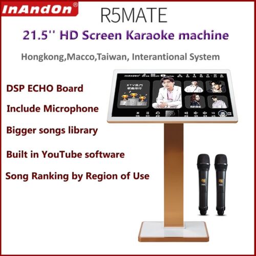 2023 InAndon 22''  ECHO Karaoke Machine,4TB HDD Chinese,English Song,Microphone - 第 1/15 張圖片