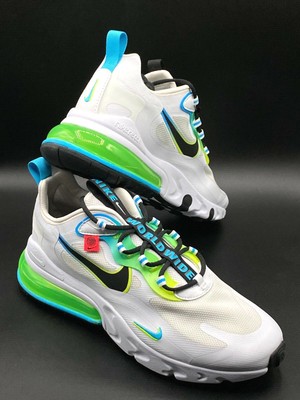 Nike Air Max 270 React WW Mens CK6457-100 White Black Volt Blue Shoes Size  8 | eBay