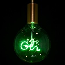 LED Neon Text Light Bulb 4W E27 Dream Happy Coffee Tea Bar Love Wine Mr Mrs Beer